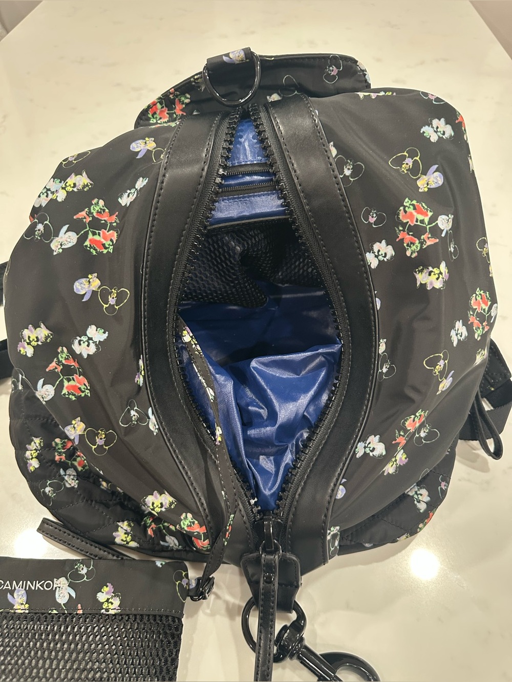 Rebecca Minkoff Floral Print Nylon Julian Backpack Bag - Flowers - Picture 8 of 14
